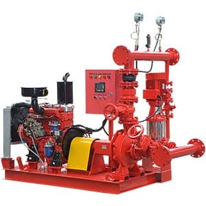 Diesel engine fire pump