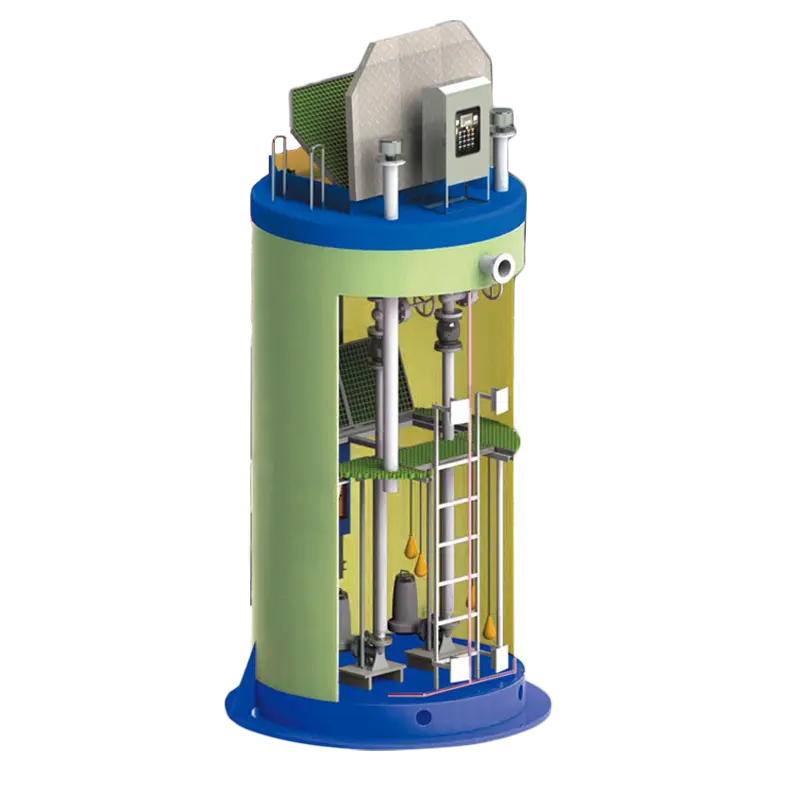 Integrated prefabricated pump station FRP