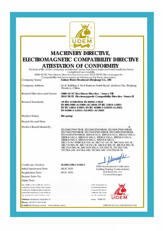 Machinery & EMC Attestation